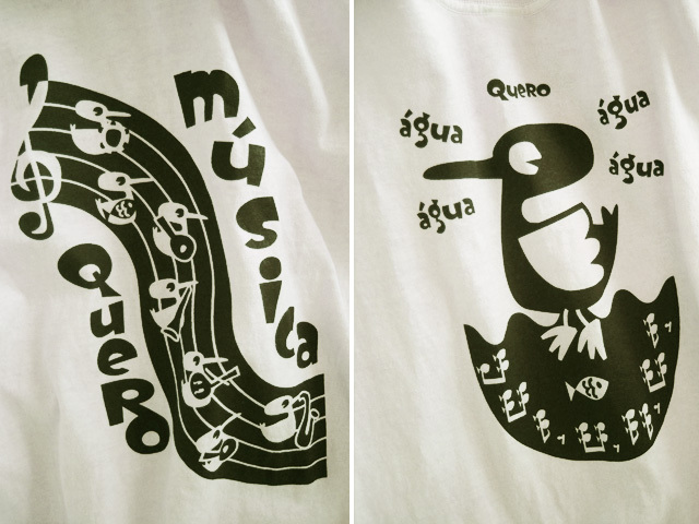 hinolismo迷えるTシャツQuero Musica(音楽がほしい)