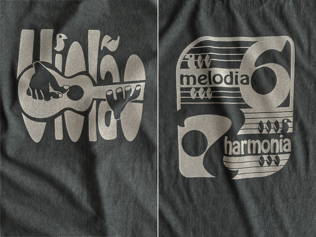 Violao 6 e 7 Melodia e Harmonia(ヴィオラォン6弦と7弦 メロディとハーモニー)Ｔシャツ-hinolismo迷えるＴシャツ-ブラック実例集
